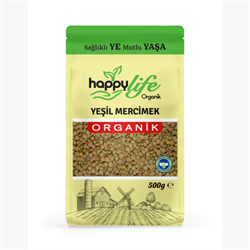 Organik Yeşil Mercimek (500 gr) Happy Life