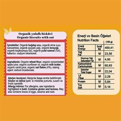 Organik Yulaflı Bisküvi (60 gr) Monn Bio
