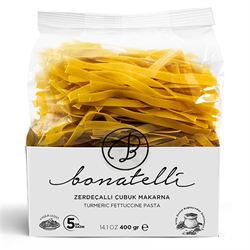 Organik Zerdeçallı Çubuk Makarna (400 gr) Bonatelli görseli.
