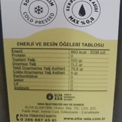 Organik Sızma Zeytinyağı (750 ml) Elta Ada