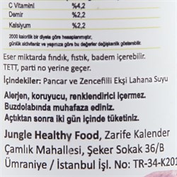 Pancar ve Zencefilli Ekşi Lahana Suyu (250 ml) Jungle