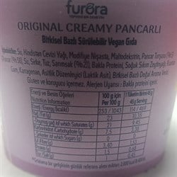 Pancarlı Creamy Vegan Gıda (250 gr) Furora