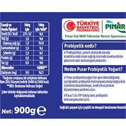 Probiyotik Doğal Yoğurt (900 gr) Pınar