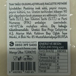 Raclette Peynir (200 gr) Casari