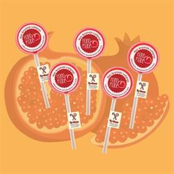 Şeker İlavesiz Kristal Lollipop Nar (adet) Artisan Candy Handmade