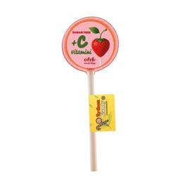 Şekersiz Kristal Lollipop C Vitamini Çilek (adet) Artisan Candy Handmade görseli.