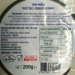 Tam Yağlı Taze Keçi İsli Çerkes Peynir (200 gr) Seçen Çifltliği