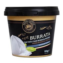 Taze Burrata İnek Peyniri (120 gr) Napoli Antica görseli.