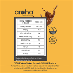 Vegan Sütlü Çikolata-%50 Kakao (80 gr) Aroha
