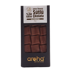 Vegan Sütlü Çikolata-%50 Kakao (80 gr) Aroha