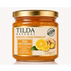 Zencefilli Limon Marmelatı %80 Meyve (220 gr) Tilda