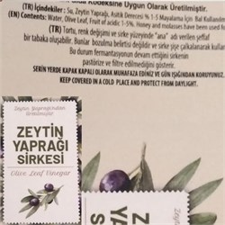 Zeytin Yaprağı Sirkesi (250 ml) Gümöz Kadın Kooperatifi