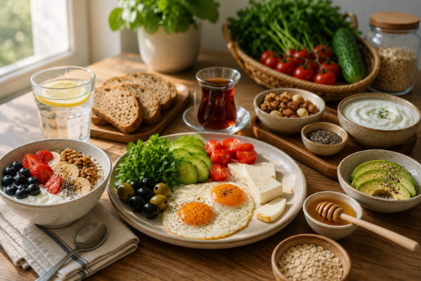 protein ağırlıklı kahvaltı,lifli kahvaltı tarifleri,sağlıklı yağ içeren kahvaltılar,tam tahıllı kahvaltı