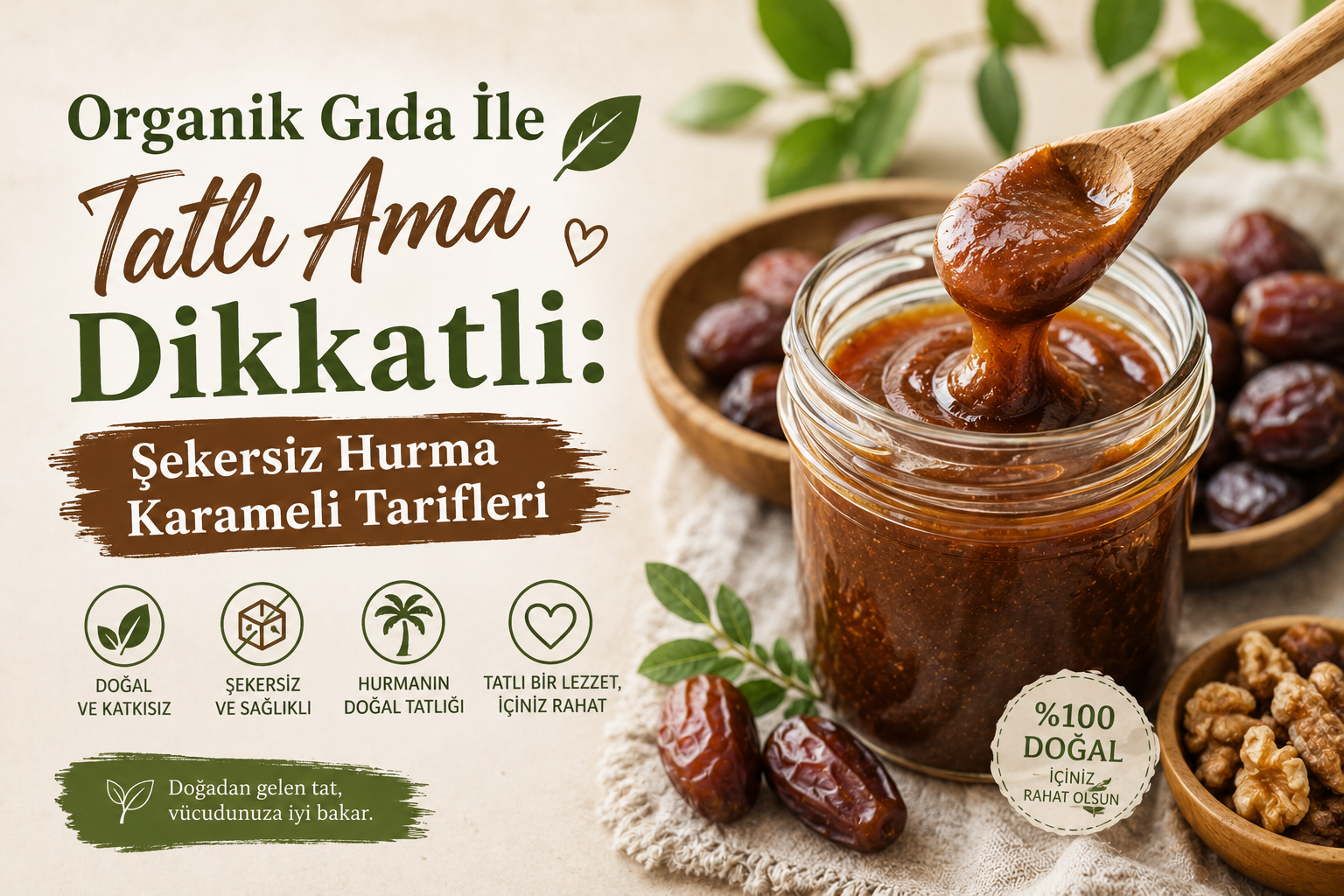 Hurma Karameli,Organik Gıda,Sağlıklı Tarif