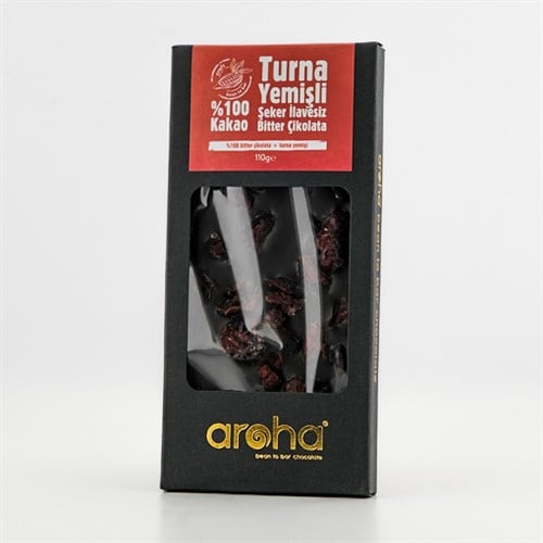 %100 Bitter Çikolata,Cranberry ve Üzümlü (110 gr) Aroha