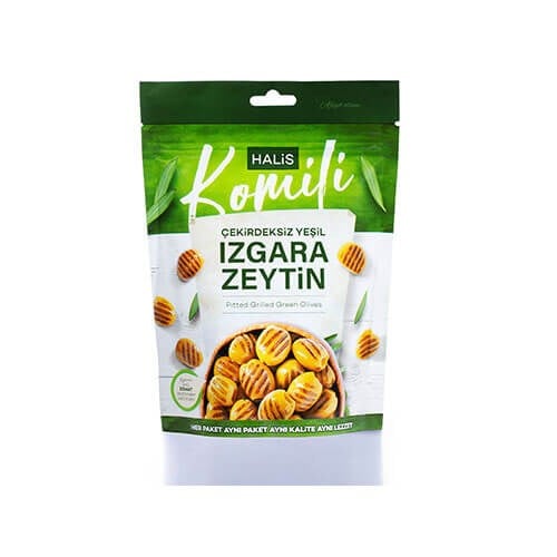 Çekirdeksiz Yeşil Izgara Zeytin (170 gr) Komili