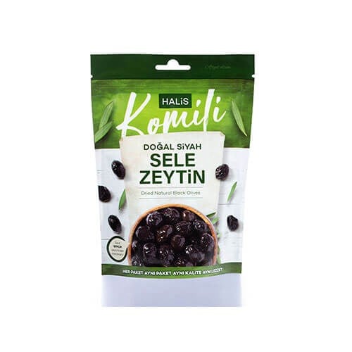 Doğal Siyah Sele Zeytin (170 gr) Komili