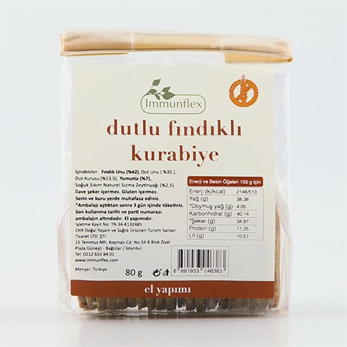 Dutlu Fındıklı Kurabiye (80 gr) İmmunflex