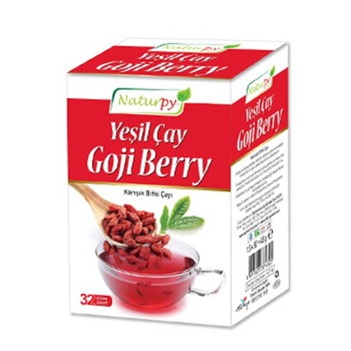 Goji Berry ve Yeşil Çaylı Karışık Bitki Çayı (32'li paket) Naturpy