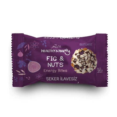İncir & Cevizli Enerji Topu (40 gr) Healthy & Happy