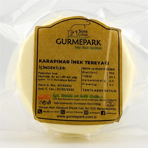 Karapınar İnek Tereyağı (250 gr) Süre Çiftliği