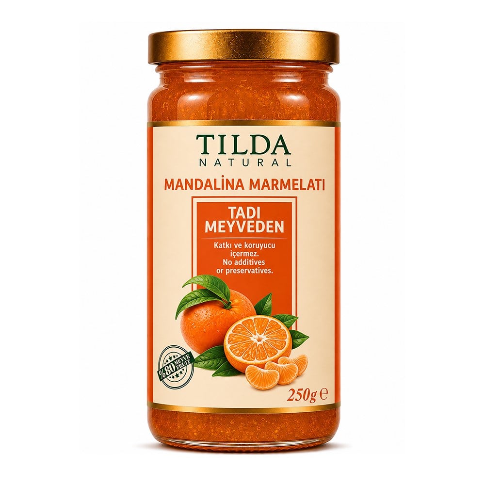 Mandalina Marmelatı %80 Meyve (250 gr) Tilda