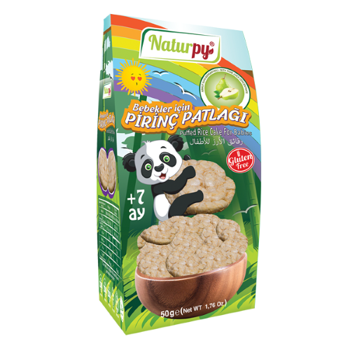 Naturpy Bebekler İçin Pirinç Patlağı Armutlu (Glutensiz) (50gr)