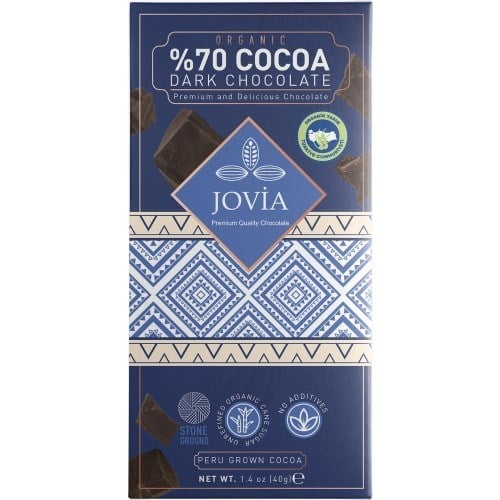 Organik %70 Bitter Sade Çikolata (40 gr) Jovia