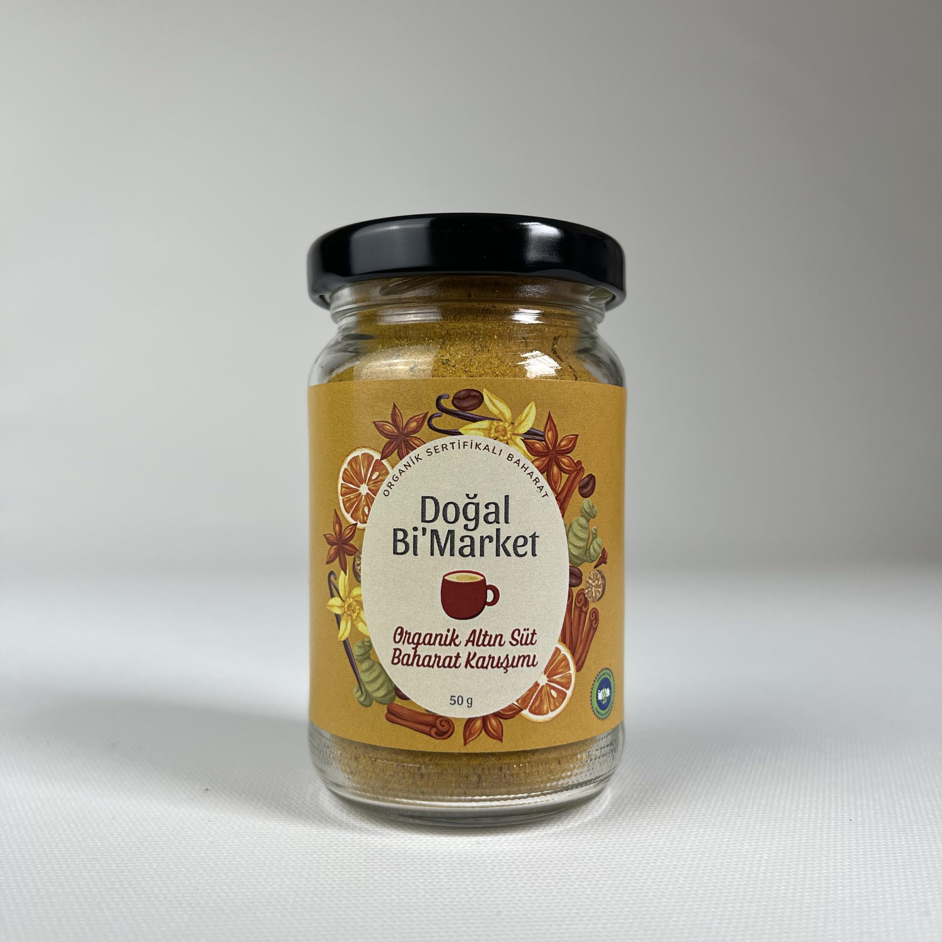 Organik Altın Süt Baharat Karışımı (50 gr) Doğal Bi'Market
