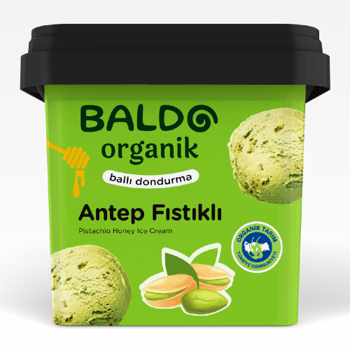 Organik Antep Fıstıklı Dondurma (400 gr) Baldo
