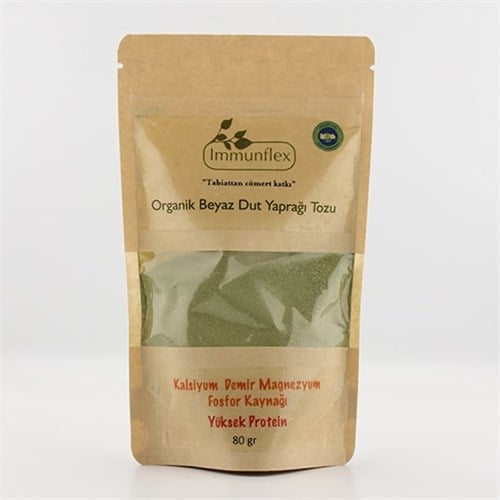 Organik Beyaz Dut Yaprağı Tozu (80 gr) İmmunflex