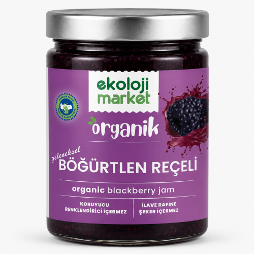 Organik Böğürtlen Reçeli (380 gr) Ekoloji Market