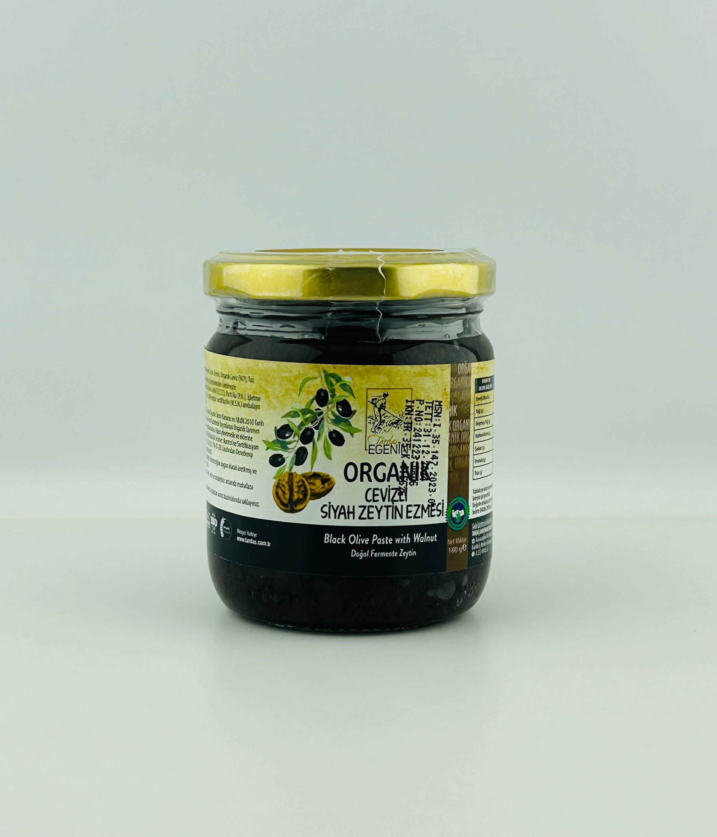 Organik Cevizli Siyah Zeytin Ezmesi (180 gr) Egenin