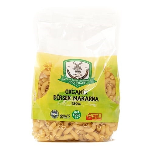 Organik Dirsek Makarna (500 gr) S.S Tire Organik Koop.
