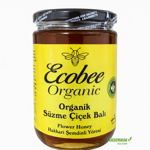 Organik Hakkari Yöresi Süzme Çiçek Balı ( 850 gr) Eco Bee