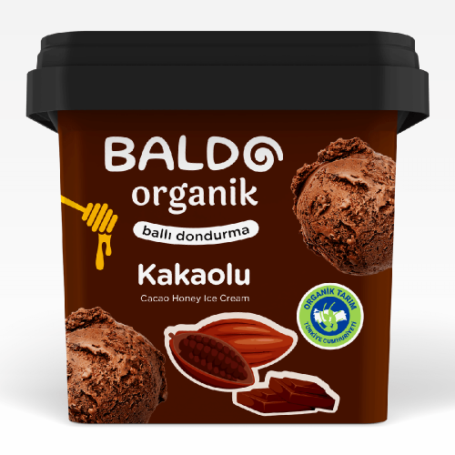 Organik Kakaolu Dondurma (400 gr) Baldo.