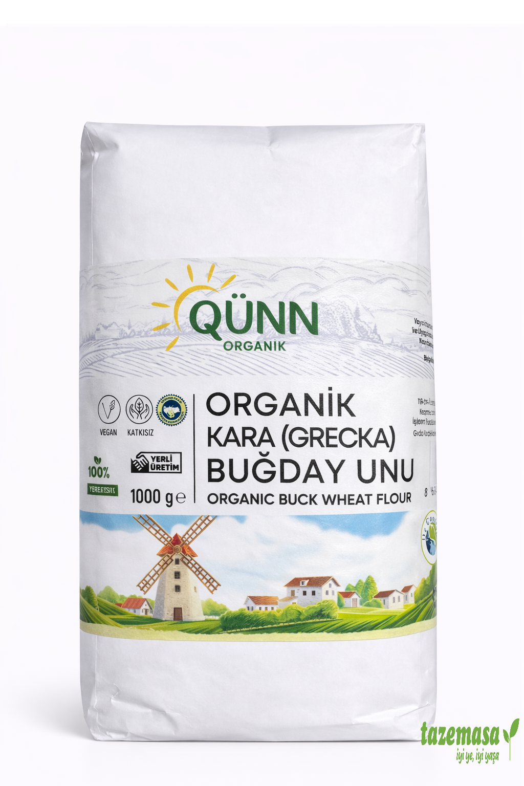 Organik Karabuğday Unu Greçka (1 Kg) Qünn