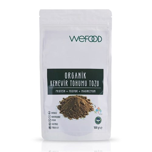 Organik Kenevir Tohumu Tozu (100 gr) WeFOOD