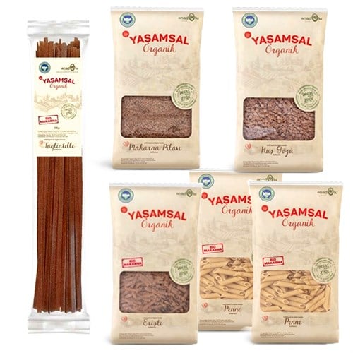 Organik Makarna Fırsat Kolisi (6'lı paket)