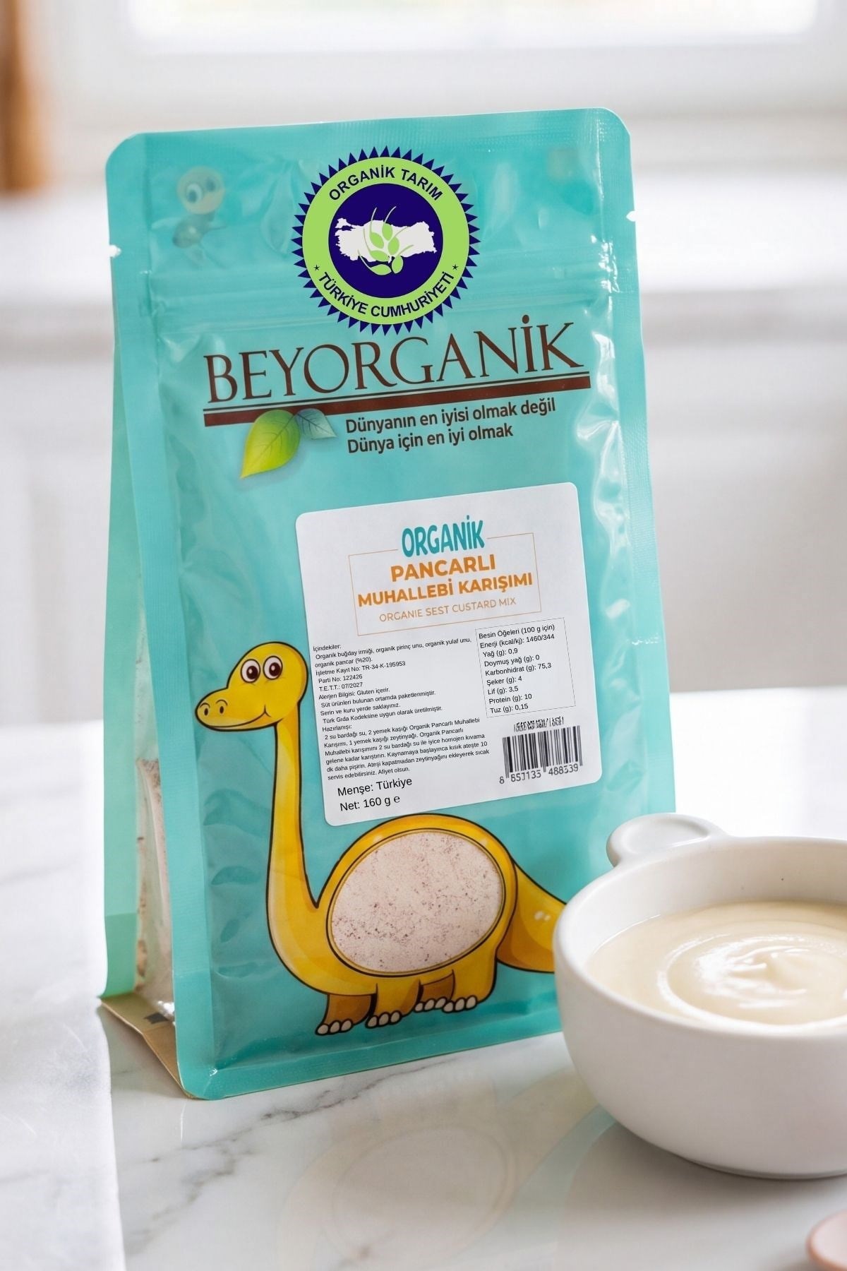 Organik Probiyotikli Pancarlı Muhallebi Karışımı (160 gr) Beyorganik