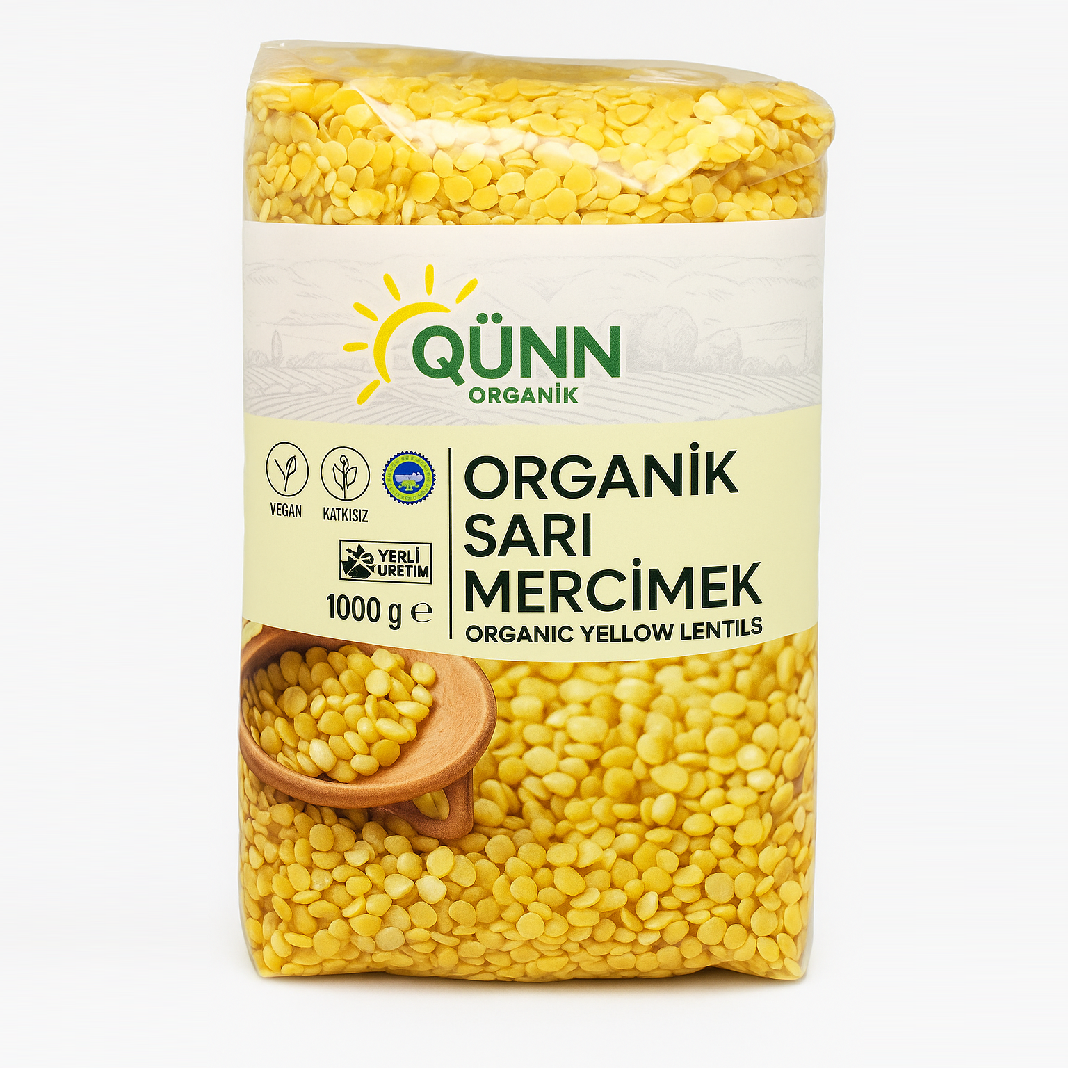 Organik Sarı Mercimek (1000 GR ) Qünn