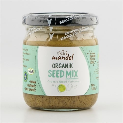 Organik Seed Mix-Karışık Kuruyemiş Ezmesi (180 gr) Mandel