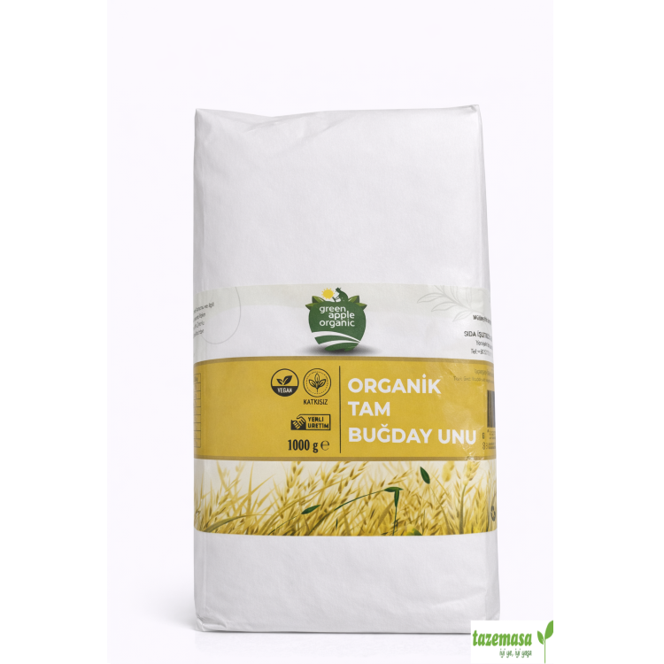 Organik Tam Buğday Unu ( 1 Kg ) Green Apple