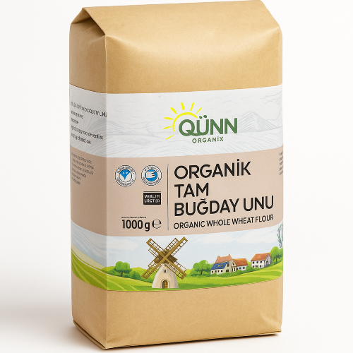 Organik Tam Buğday unu  (1000 GR ) Qünn