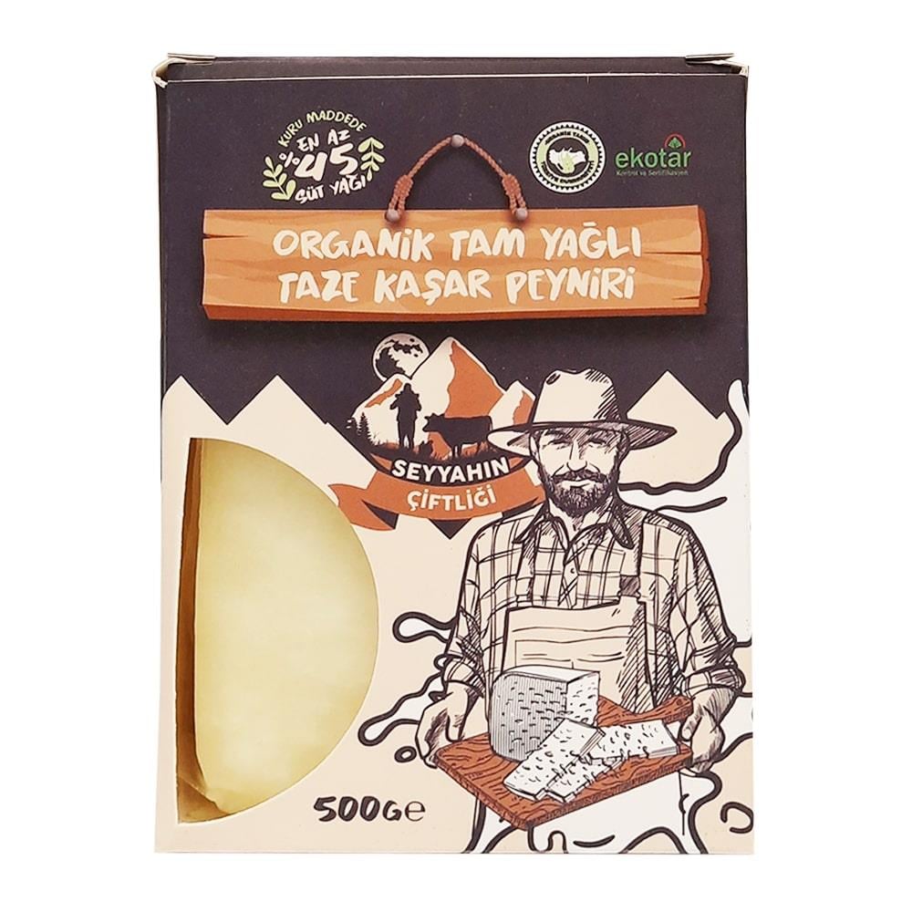 Organik Taze Kaşar Peyniri (500 gr) Seyyahın Çiftliği