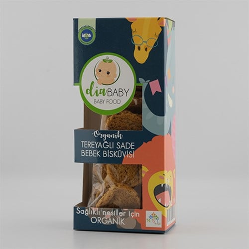 Organik Tereyağlı Sade Bebek Bisküvisi (150 gr) Diababy
