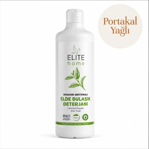 Organik Ve Vegan Sertifikalı Portakal Yağlı Elde Bulaşık Deterjanı (750 ml) The Elite Home