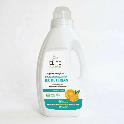 Organik Ve Vegan Sertifikalı Portakal Yağlı Bulaşık Makinesi Jel Deterjanı (825 ml) The Elite Home