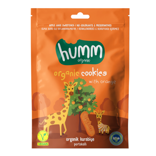 Organik Vegan Portakallı Kurabiye (55 gr) Humm