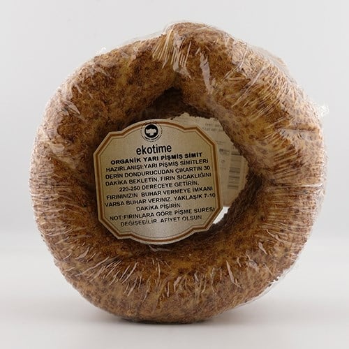 Organik Yarı Pişmiş Simit (3'lü paket) Ekotime